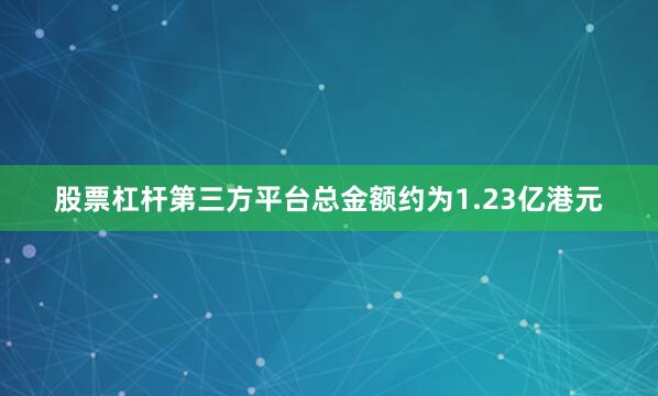 股票杠杆第三方平台总金额约为1.23亿港元